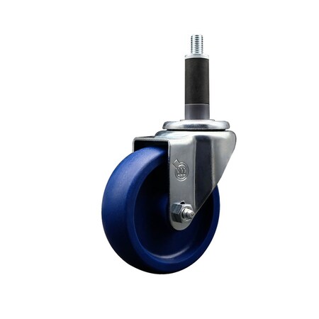 Service Caster 4'' Solid Poly Wheel Swivel 1'' Expanding Stem Caster SCC-EX20S414-SPUS-1